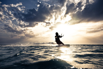 Kite surfing - obrazy, fototapety, plakaty