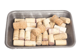 wine corks isolated on white background