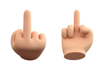 Mittelfinger nach oben zeigen