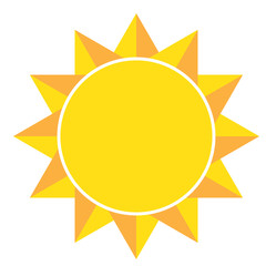 Sun icon Illustration on white background