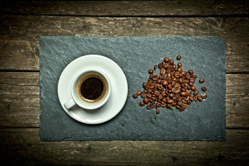 espresso and coffee grain