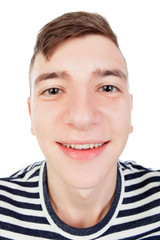 Obraz premium Funny guy grimacing with her face