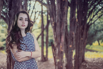 beautiful girl in a dress