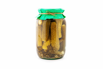 Homemade pickled cucumbers