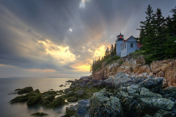 Fototapeta na wymiar Bass Harbor Head Light, Acadia National Park, Maine