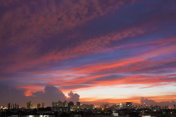 Sunset at bangkok