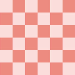 Light Pink Coral Chess Board Background Vector Illustration