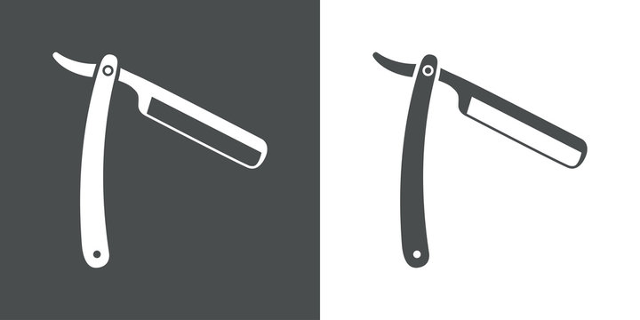 Icono plano navaja de afeitar