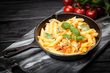 Traditional penne pasta