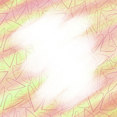 Drawn blue watercolor textured background with hearts and brushstrokes.Template for letter or greeting card. Series of Watercolor, Pastel, Backgrounds and Cards,Blanks,Templates.