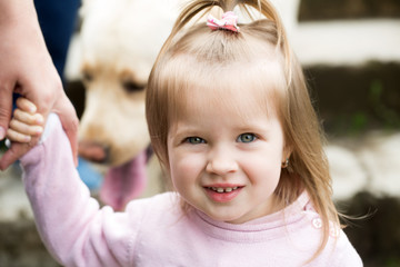 Pretty little girl smiling