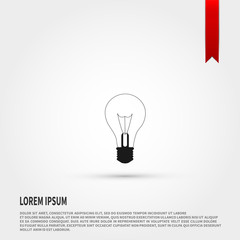 Lightbulb icon vector