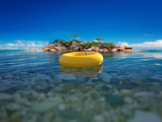 Snorkeling at a tropical island.