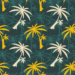 Seamless pattern with palm trees - 113599713