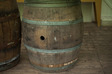 Old Wood Barrel