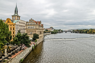 Moldova river in Prague, Czech Republic