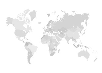 Obraz na płótnie Canvas Grey World Map Illustration