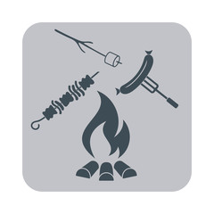 Grilled sausage, zephyr and  kebab icon