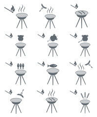 Set of barbecue icons