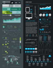 elements of infographics with a map