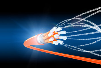 fiber optics background