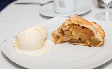 Ice Cream Beside Apple Pie