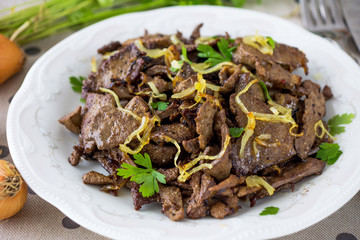 Grilled Liver with Onions