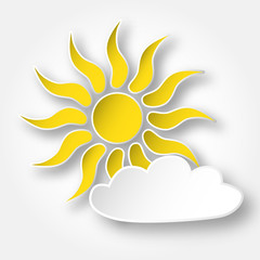 Paper sun on the sky