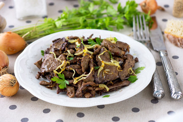 Grilled Liver with Onions