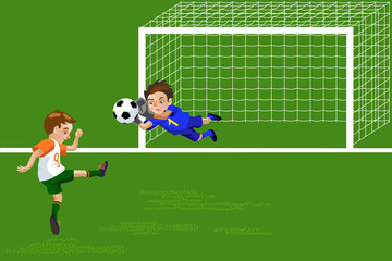 soccer kids to skore a goal - obrazy, fototapety, plakaty