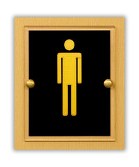 restroom signs with male symbol