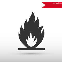 Fire icon vector.