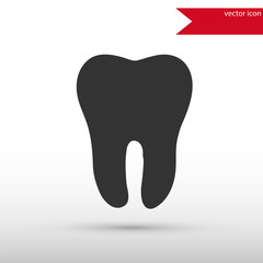 Tooth icon vector.