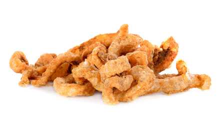 pork snack,Thai food on white background