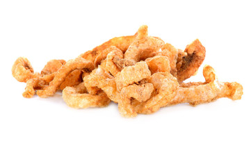 pork snack,Thai food on white background