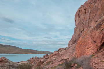 Ili River, Kazakhstan. Steppe spring