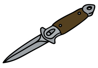 Ejection knife / Hand drawing, vector illustration