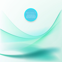 Vector abstract turquoise waves background.