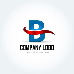 Letter B logo icon design template elements - Illustration. Letter B logo icon design - vector sign. Isolated vector illustration.