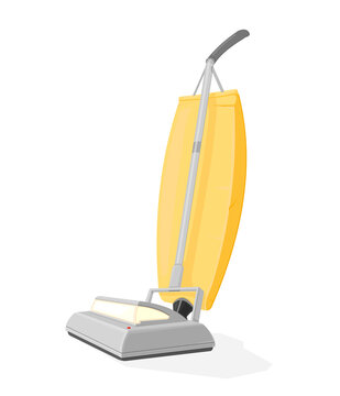 A vector illustration of a retro Vacuum Cleaner icon.
Upright Vintage Vacuum Cleaner.