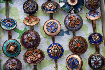 Different  icon and symbol , talisman  and charm beautiful are on the table