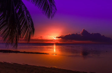 Fototapeta na wymiar Tahiti Sunset