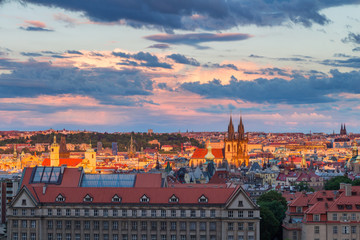 Fototapeta na wymiar Prague. Image of Prague, capital city of Czech Republic, during beautiful sunset.