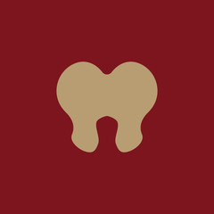 The tooth icon. Dentist and stomatology symbol. Flat