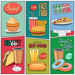 Comic Fast Food Mini Posters Collection 