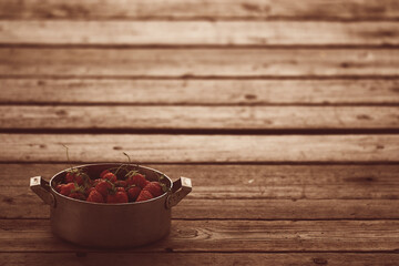strawberry bowl concept of summer