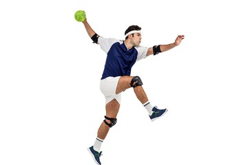 Fototapeta na wymiar Sportsman throwing a ball