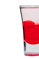 alcoholic cocktail with red cherry syrup