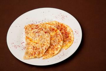 Tortillas with meat and cheese in Georgian