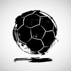 Abstract grunge soccer ball